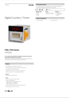 AUTONICS FXM/FXH CATALOG FXM/FXH SERIES: DIGITAL COUNTERS/TIMERS